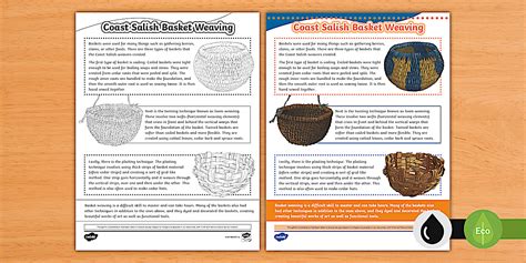 Free Coast Salish Basket Weaving Fact File Teacher Made