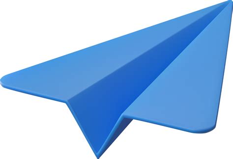 blue paper airplane icon  png