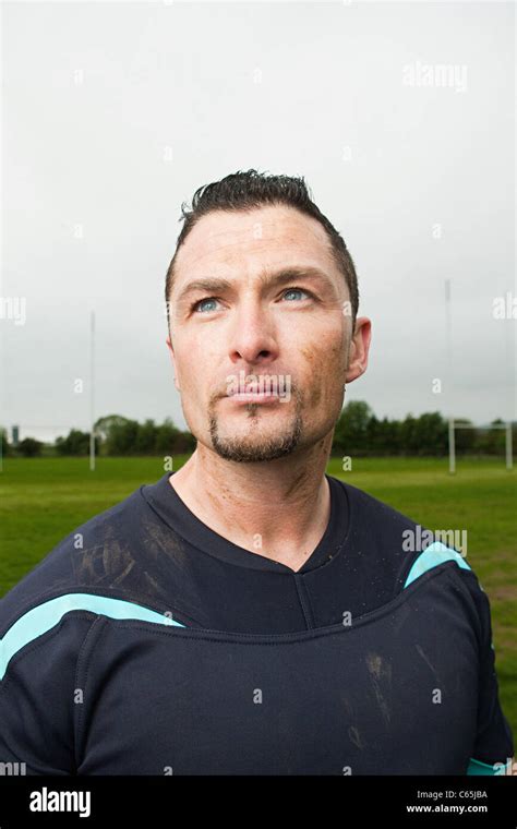 Portrait Of A Rugby Player Stock Photo Alamy