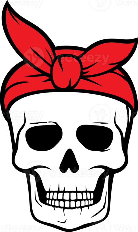 Human Skull With Bandana Png Illustration 32332168 Png