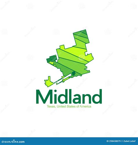 Map of Midland Texas City Geometric Creative Logo Stock Vector - Illustration of international ...