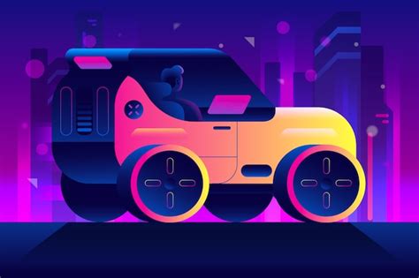 Premium Vector Gradient Self Driving Car Illustration