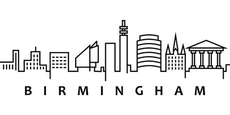 Birmingham Skyline Silhouette