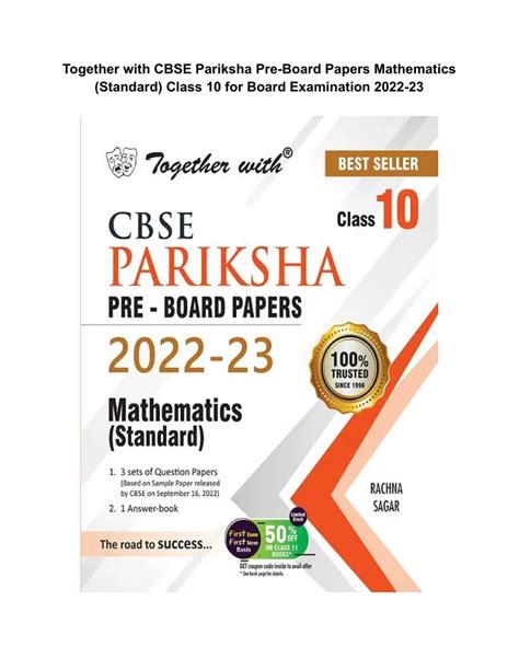 Ppt Together With Cbse Pariksha Pre Board Papers Mathematics Standard Class 10 For Board