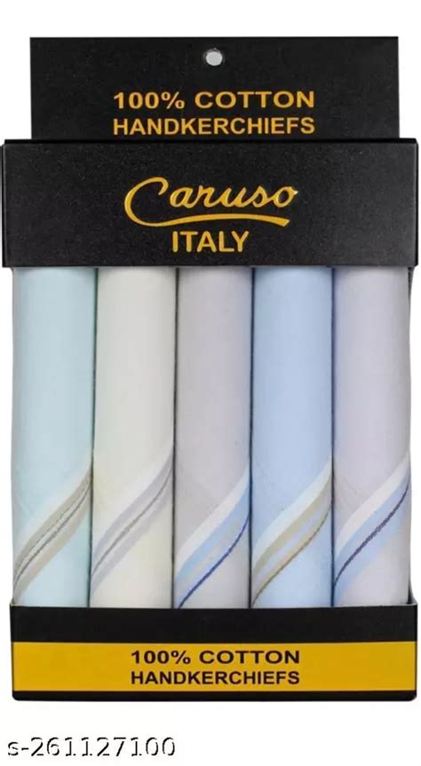 Caruso Italy Men S Premium 100 Pure Cotton Handkerchief Light Base