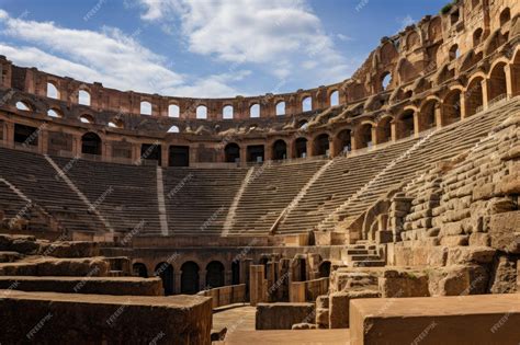 Premium AI Image | Interior View of Ancient Roman Amphitheater A ...