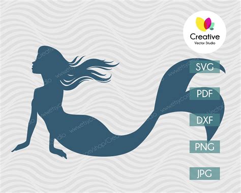 Little Mermaid SVG Cut File | Creative Vector Studio