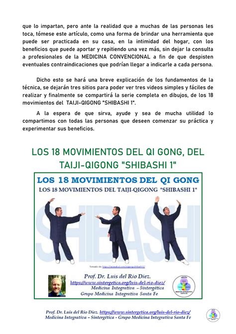 Los Movimientos Del Qi Gong Shibashi Taiji Qigong Pdf