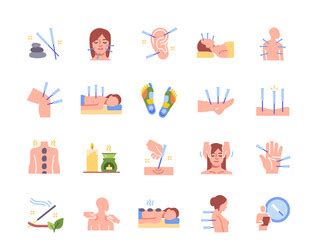 Acupuncture Vector Images Over