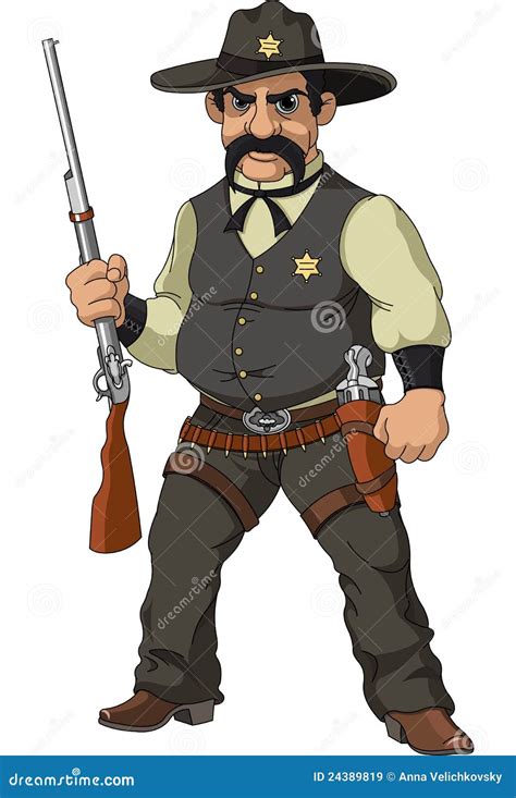 Wild West. Cartoon Sheriff Stock Vector - Image: 24389819