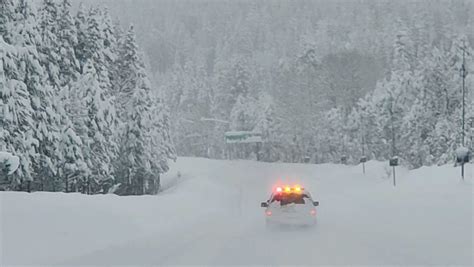 Winter storm dumps feet of snow across Sierra Nevada Mountains ...