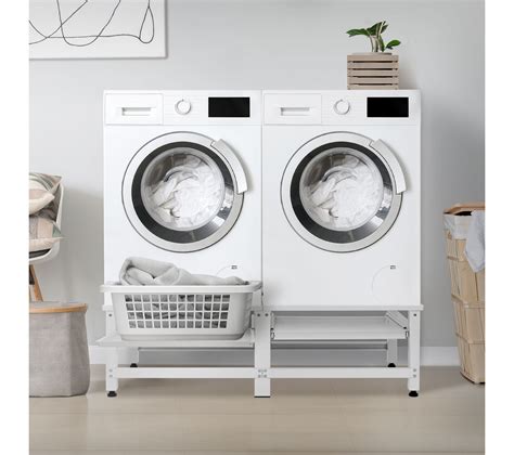 Socle Machine Laver Double Avec Tag Re Base S Che Linge Blanc Kg