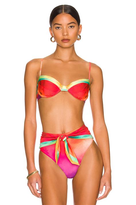 Agua Bendita X Revolve Irene Bikini Top In Rainbow Revolve