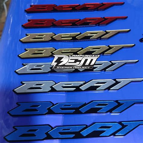 Jual Emblem Honda BEAT Timbul Logo Motor 3D Akrilik Variasi Bukan