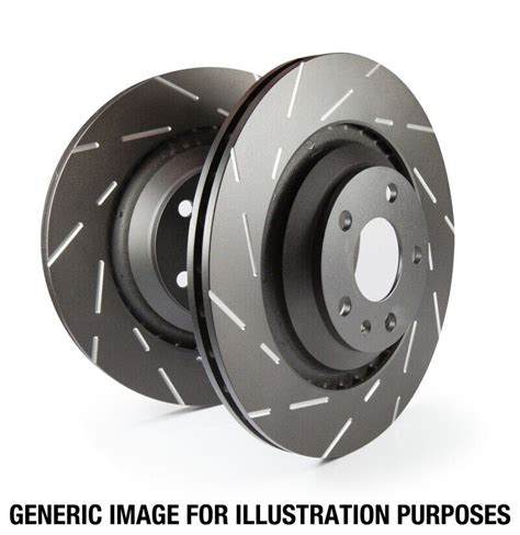 Disc Brake Rotor Ebc Usr Series Sport Slotted Rotor Front Fits