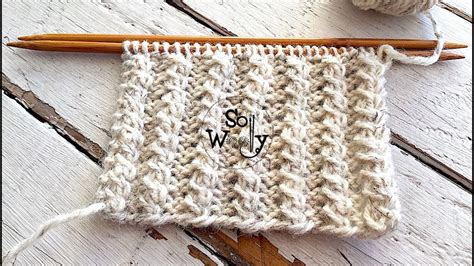 How To Knit The Mock Cable Ribbing Stitch A Two Row Repeat Pattern