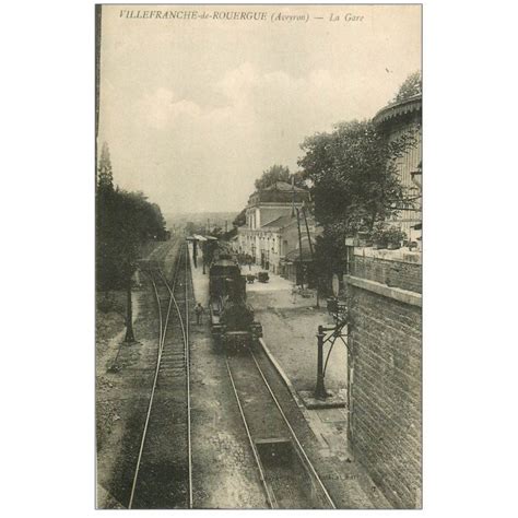 Villefranche De Rouergue La Gare Avec Train Et Locomotive