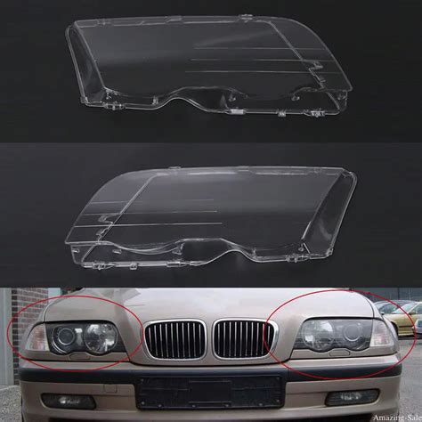 Para BMW E46 1998 2001 Cubierta De Cristal Del Faro Del Estilo Del