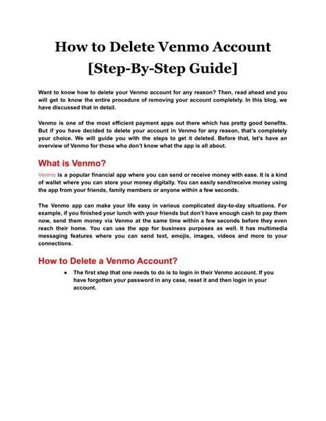 Ppt How To Delete Venmo Account [step By Step Guide] Powerpoint Presentation Id 11046032