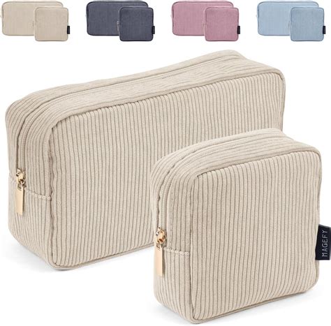 Magefy Pcs Small Makeup Bag For Women Corduroy Makeup Pouch For