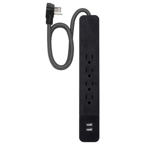 Ge Pro Outlet Usb Charging Ft Surge Protector Black