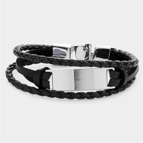 Uni Sex Braided Faux Leather Bracelet Artisanelle