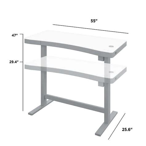 55" Sit-Stand Desk – by Tresanti – Power – White