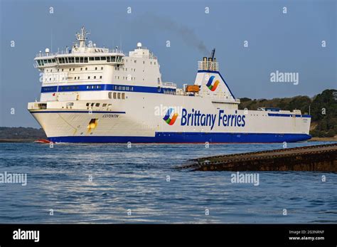 Brittany Ferries Ro Ro Freight Ferry Cotentin Departing Poole Harbour