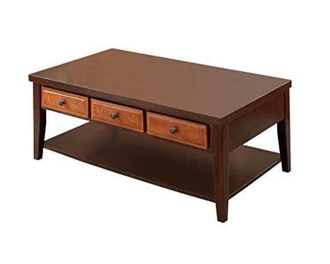 Furniture Of America Duralle 2 Tone 3 Drawer Coffee Table