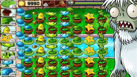 Plants Vs Zombies All Plants Vs All Zombies Last Stand Pool Flags