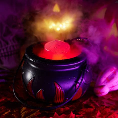 Sunloudy Halloween Witch Cauldron Fog Maker Color Changing Led Lamp