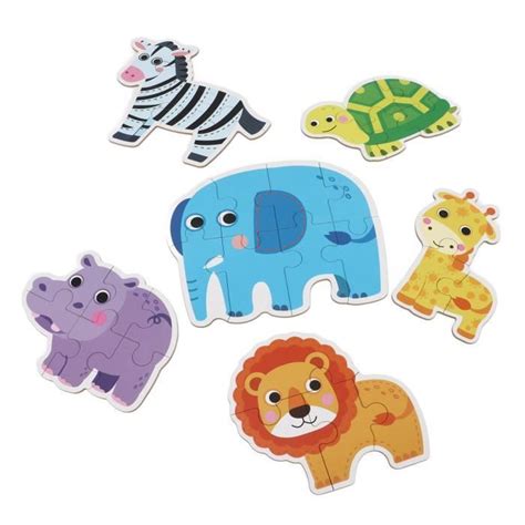 Vingvo Puzzles Animaux En Bois Pour Tout Petits Puzzles En Bois Jouets