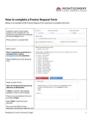 Fillable Online Mc Edudocssample Proctor Request Formhow To