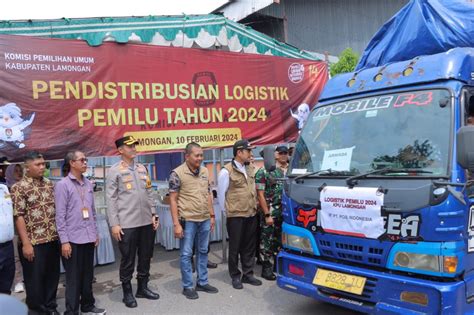 Kapolres Lamongan Hadir Dalam Pelepasan Pendistribusian Logistik Pemilu