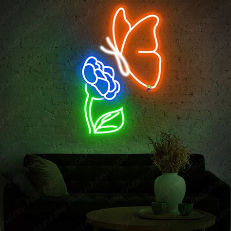 Butterfly Neon Sign Flower Led Light Pageneon