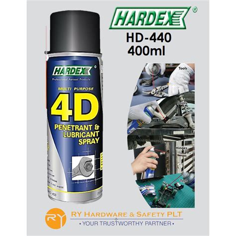 400ML HARDEX Multipurposes 4D Penetrant Lubricant Spray 400ML HD