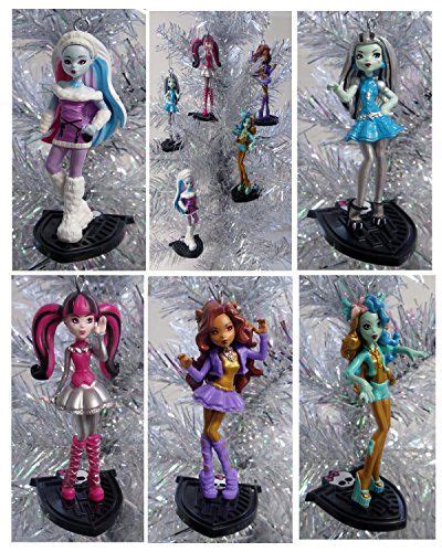 Monster High Set Of 5 Holiday Christmas Tree Ornaments Fe