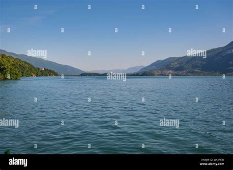 The lac du Bourget, France’s largest lake, seen from Hautecombe Abbey ...