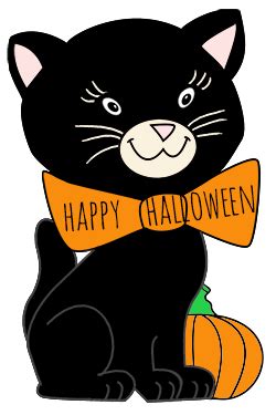 Happy Halloween Cat Clipart Images