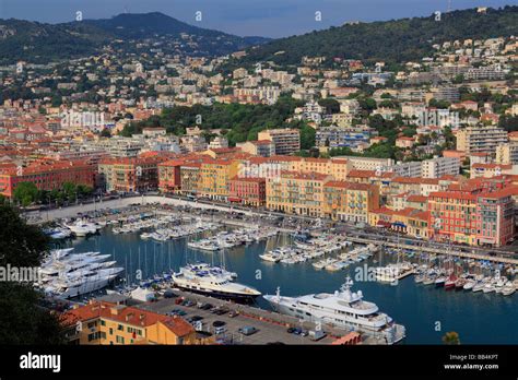 Port Du Nice Nice S Port As Seen From Above In La Colline Du Chateau