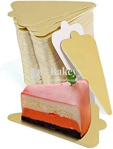 Triangle Pastry Base Mousse Cake Boards Gold 24 Pcs कक बस बरड