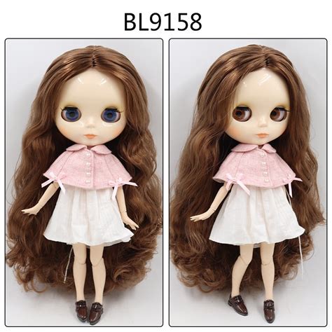 Antonella Premium Custom Neo Blythe Doll With Brown Hair White Skin And Shiny Cute Face This