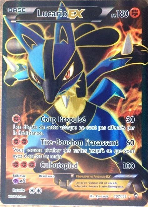 Pokemon Tcg Lucario Ex 107 111 Full Art Ultra Rare Xy Furious Fists