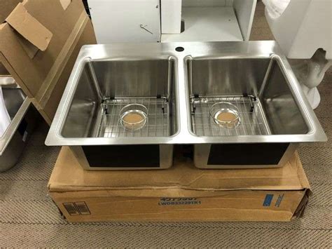 Elkay Dual Mount Double Bowl Sink W/ Sink Grate Inserts - Prime Time ...