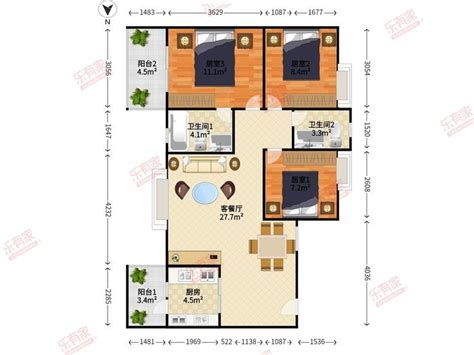 【佳嘉豪苑租房 南山中心区租房】整租·佳嘉豪苑3室2厅 朝南 深圳乐有家