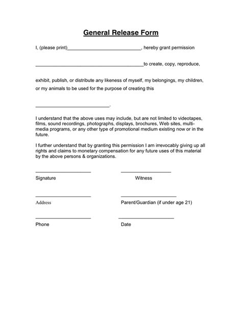 Release Of Information Template Form Printable Printable Forms Free Online