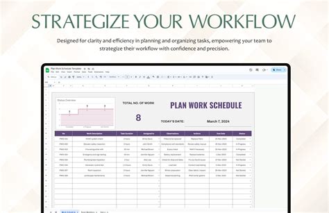 Plan Work Schedule Template | Template.net