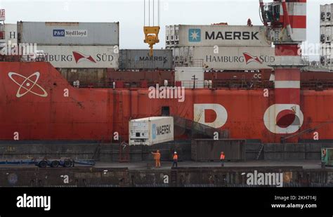 Crane Unloaded Container Nuclear Powered Icebreaker Cargo Ship