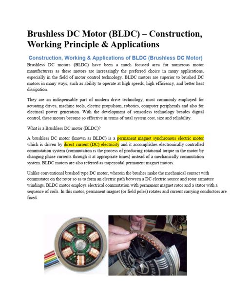 BLDC Motor | PDF | Electric Motor | Electrical Engineering