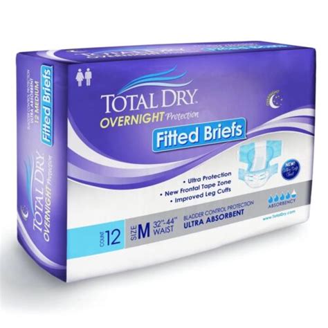 Totaldry Overnight Diaper Plastic Backed Adult Diaper Refastenable